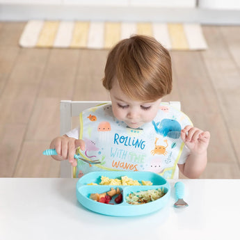 Silicone Grip Dish: Blue - Bumkins