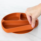 Silicone Grip Dish: Clay - Bumkins