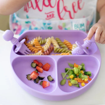 Silicone Grip Dish: Lavender - Bumkins