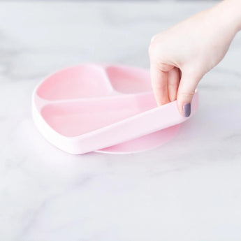 Silicone Grip Dish: Pink - Bumkins