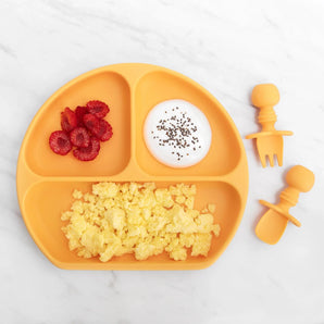 Silicone Grip Dish: Tangerine - Bumkins