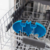 The Silicone Grip Dish: Batman Blue by Bumkins is safely placed on the dishwashers bottom rack to keep its silicone pristine.