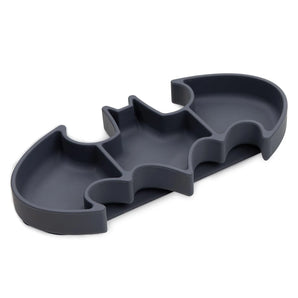 Silicone Grip Dish: Batman Gray - Bumkins