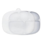 Silicone Grip Dish with Lid (5 Section): Gray - Bumkins