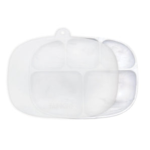 Silicone Grip Dish with Lid (5 Section): Marble - Bumkins