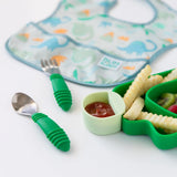 Bumkins Silicone Little Dipper Round 3-Pack: Gumdrop is perfect with dinosaur bibs for star-shaped fun!.