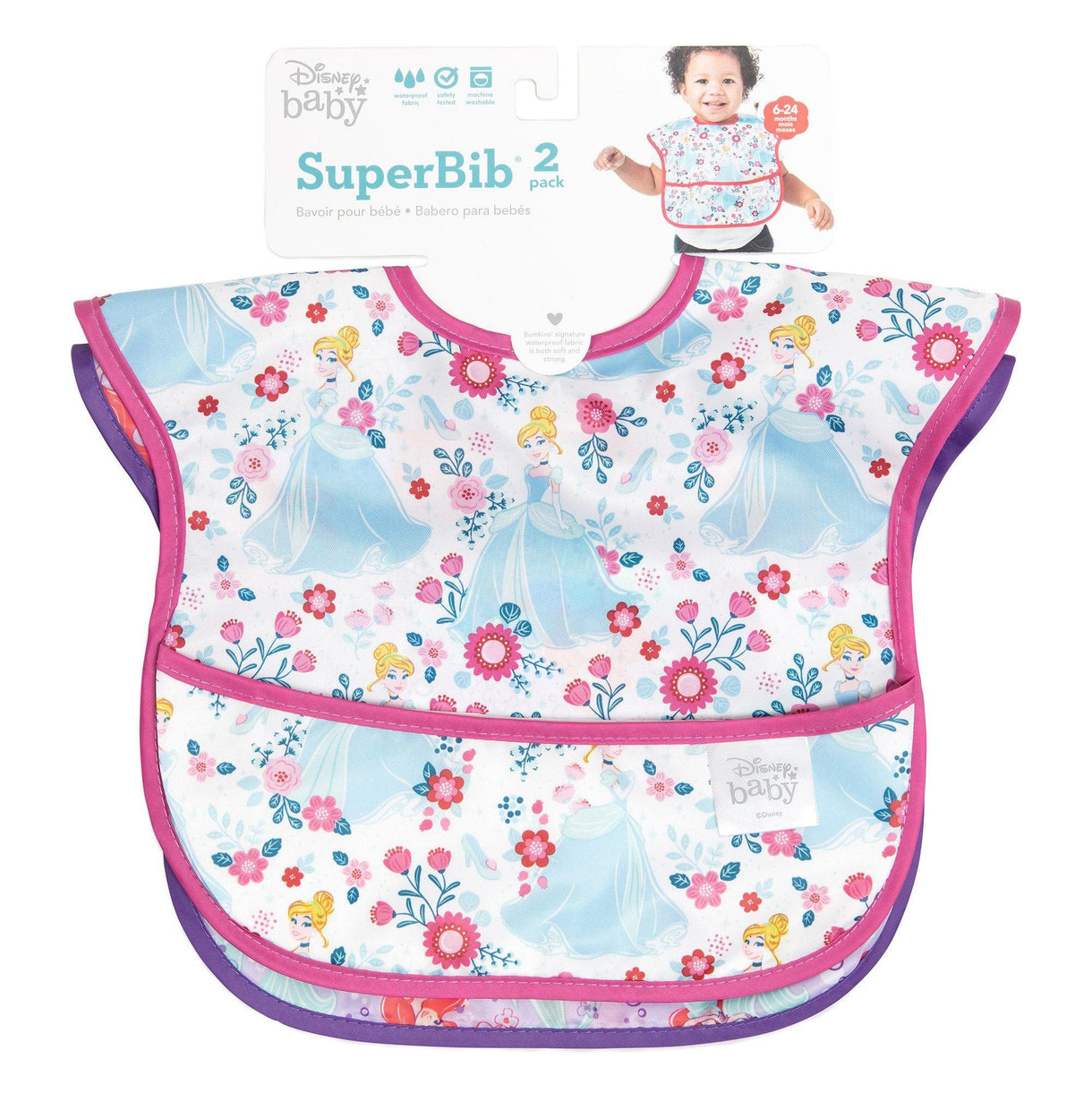 Disney SuperBib For 6 To 24 Months – Cinderella & Ariel | Bumkins Baby