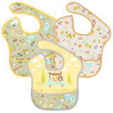 Bumkins SuperBib® 3 Pack: Happy Campers - Waterproof baby bibs with camping designs like tents and trees. Easy to clean!.