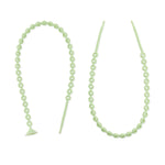 Two Bumkins Silicone Accessory Tethers in Sage, with circular links and teether ends, showcased on a white backdrop.