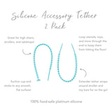 Silicone Accessory Tether 2-Pack: Blue - Bumkins