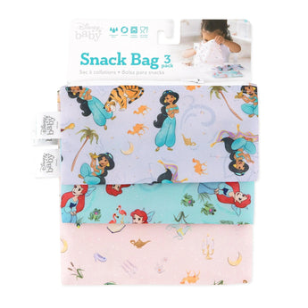 Reusable Snack Bag, 3-Pack: Princess Magic, Ariel, and Jasmine - Bumkins