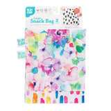 Reusable Snack Bag, Large 2-Pack: Watercolor & Brush Strokes - Bumkins