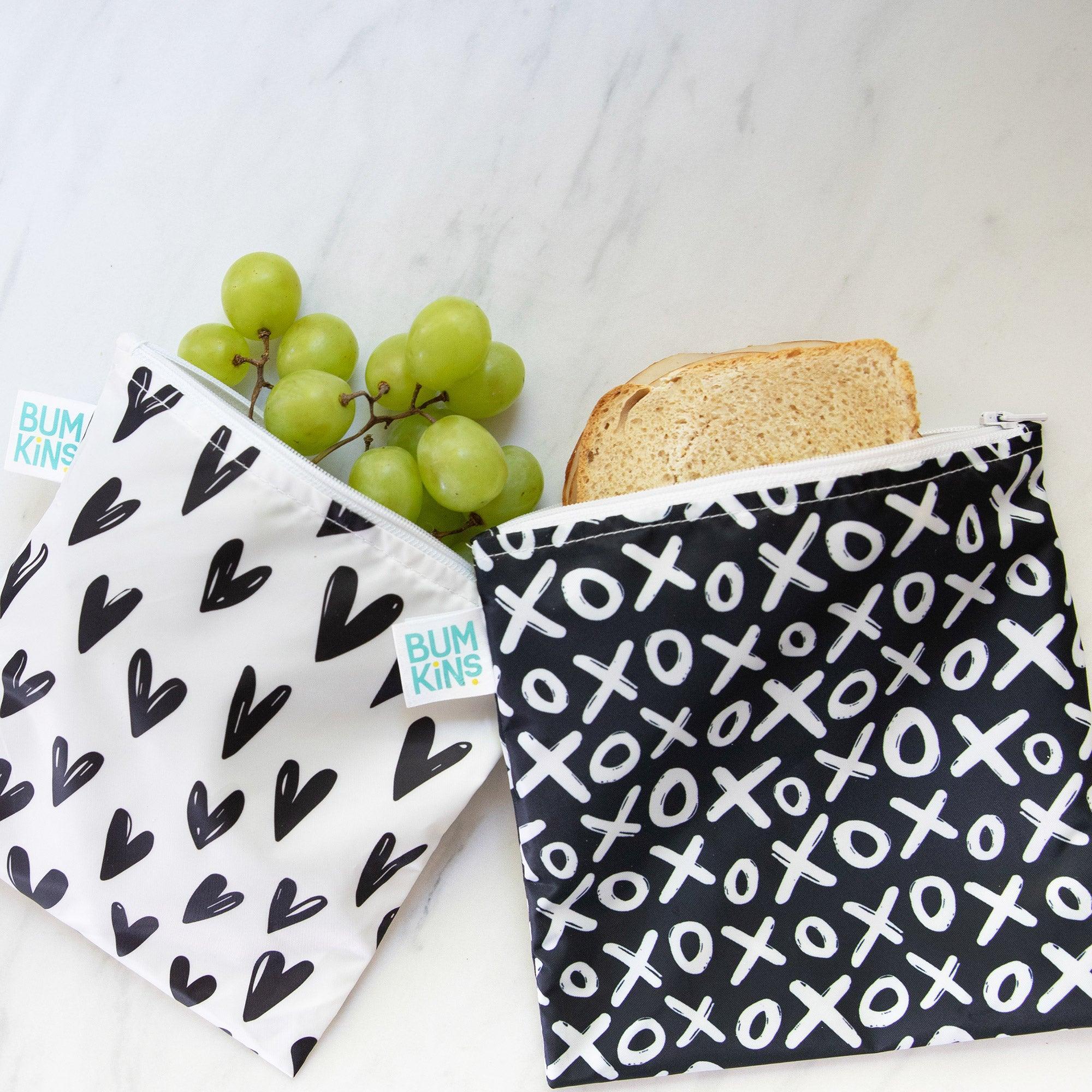Bumkins Reusable Snack Bag 2 Pack - Hearts/xoxo : Target