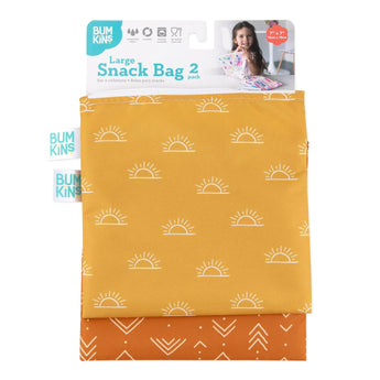 Reusable Snack Bag, Large 2-Pack: Sunshine and Grounded - Bumkins