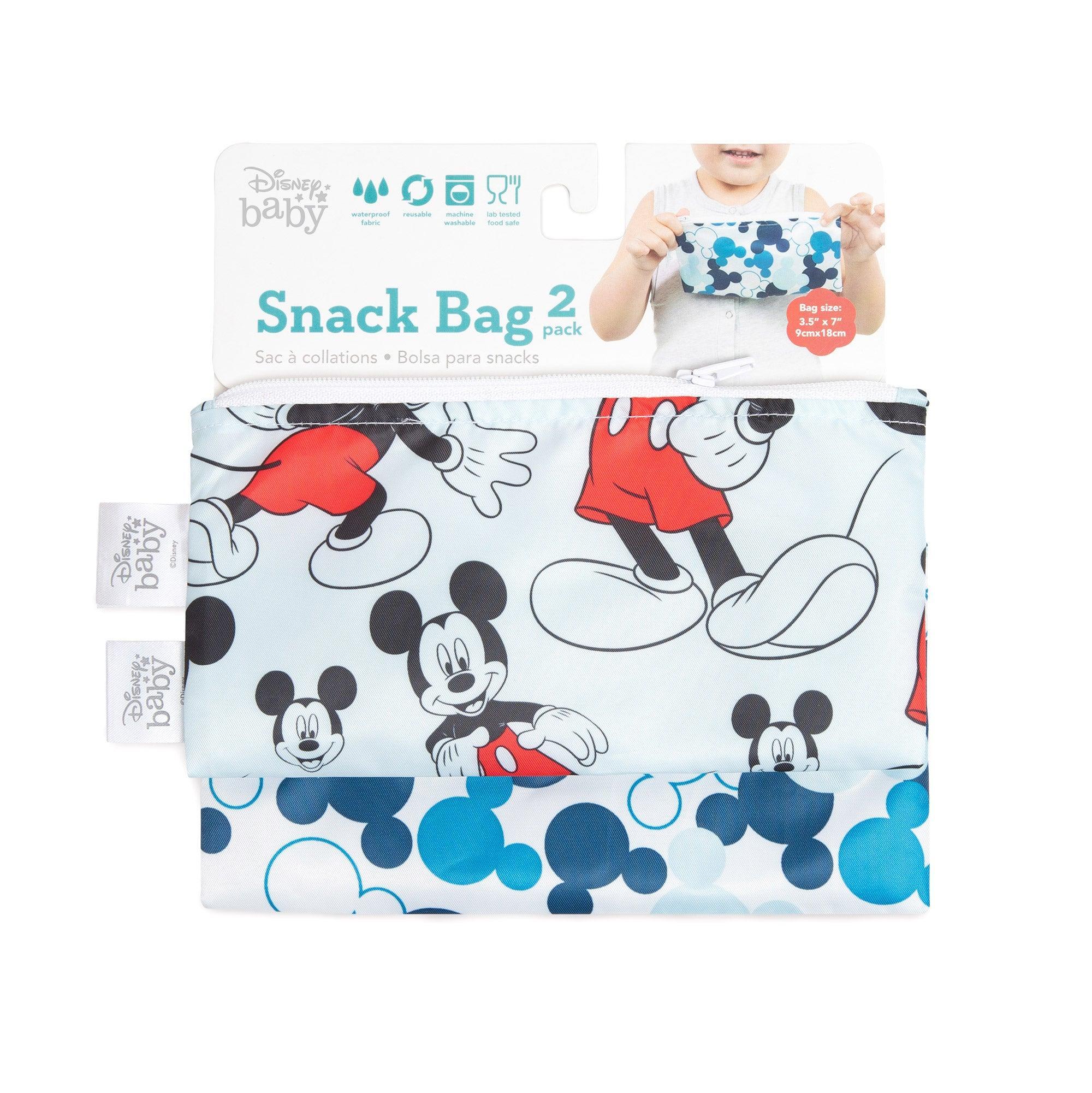 Bumkins Snack Bags, Reusable, Washable, Food Safe, BPA Free, 2-Pack Watercolor