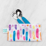 Reusable Snack Bag, Small 2-Pack: Watercolor & Brush Strokes - Bumkins