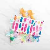 Reusable Snack Bag, Small 2-Pack: Watercolor & Brush Strokes - Bumkins