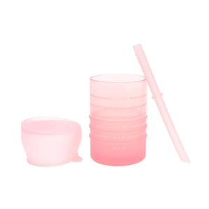 Silicone Straw Cup with Lid: Pink - Bumkins