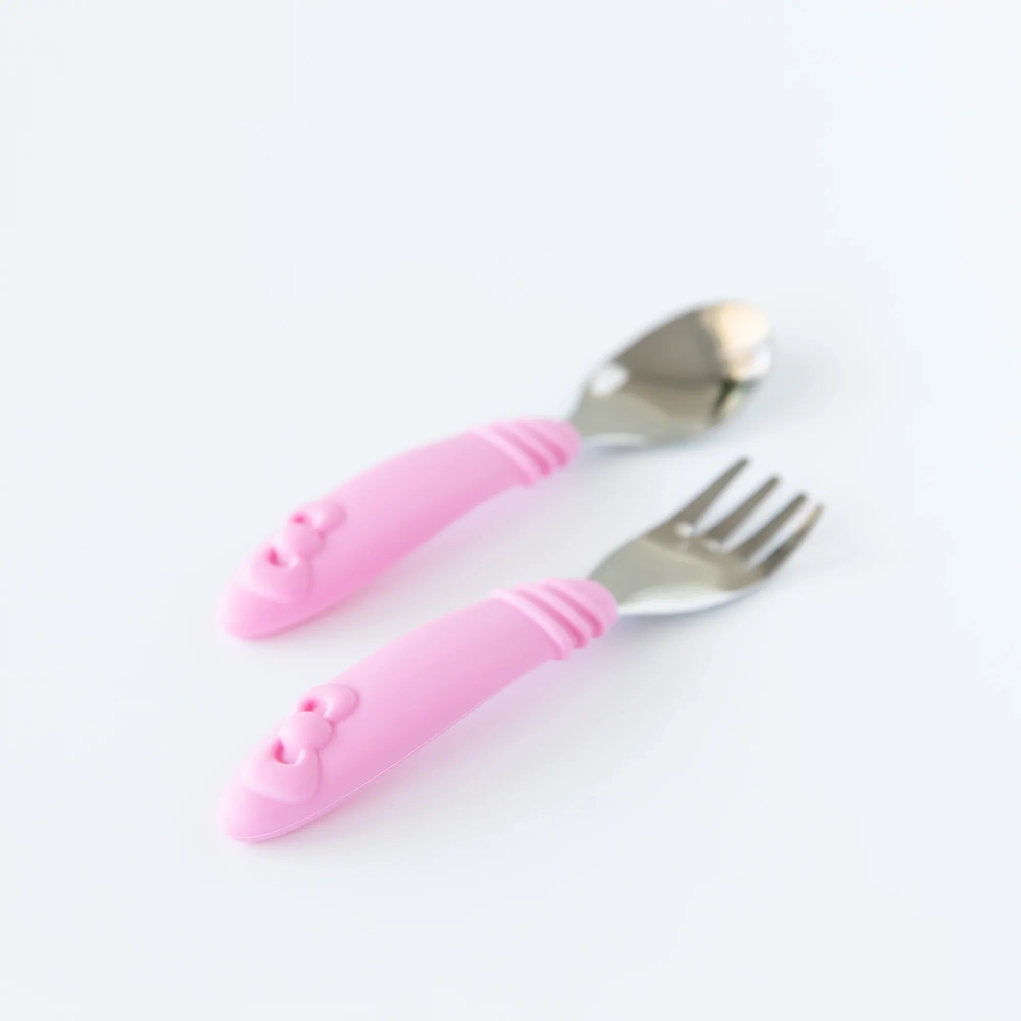 Toddler Spoon and Fork Set in Boho Clay for Self-Feeding | Bumkins