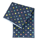 Splat Mat: Super Mario™ Lineup by Bumkins features colorful game icons on dark, machine-washable fabric.