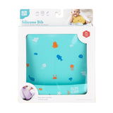 Bumkins Silicone Bib: Ocean Life for 6+ months, features a stay-open pocket to catch every mealtime mess.