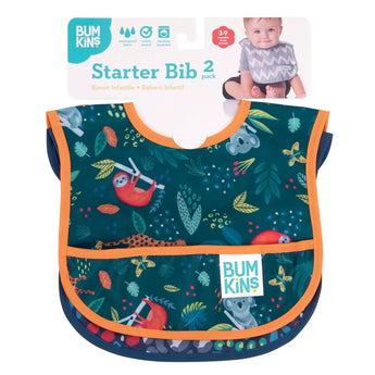 Starter Bib 2 Pack: Jungle & Animal Prints - Bumkins