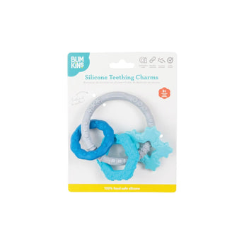 Silicone Teething Charms: Blue - Bumkins