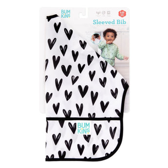 Sleeved Bib: Hearts - Bumkins