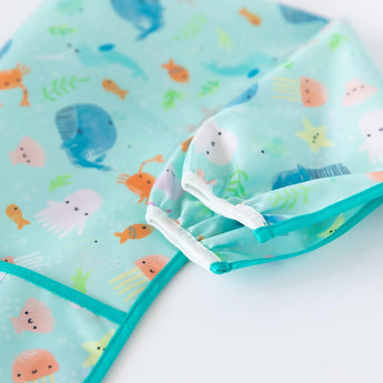 Sleeved Bib: Ocean Life - Bumkins