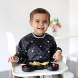 Sleeved Bib: Mickey Mouse Icon Black + White - Bumkins