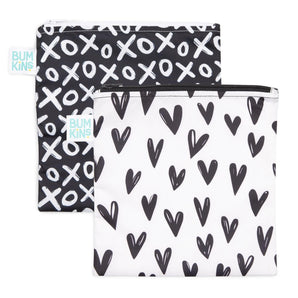 Reusable Snack Bag, Large 2-Pack: XOXO & Hearts - Bumkins