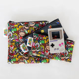 Super Mario-themed pouches feature Bumkins Silicone Teether: Game Boy™ against a clean white backdrop.