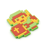 The Silicone Teether: Zelda™ Link by Bumkins features a classic 8-bit style Link with sword and shield in green and brown.