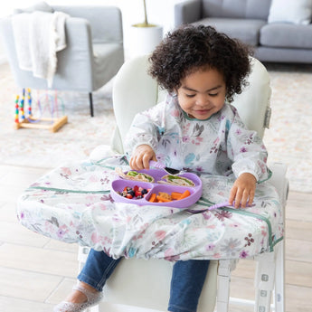 Tray Mate Sleeved Bib: Floral - Bumkins