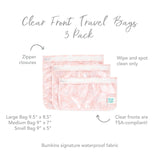 Clear Travel Bag 3-Pack: Lace - Bumkins