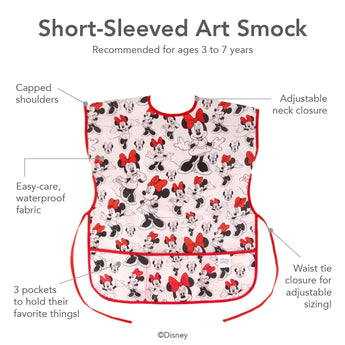 Short-Sleeved Smock: Minnie Mouse Classic - Bumkins